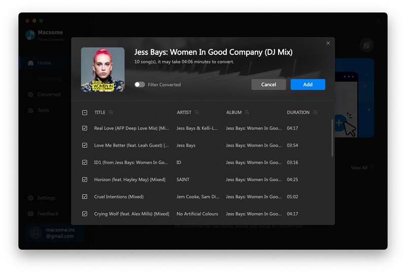 Add Music files on iTunes 