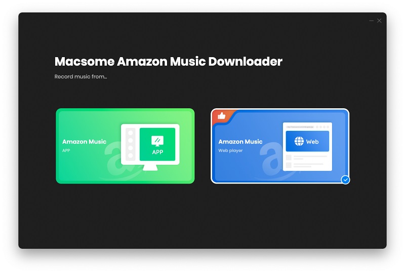 startup page of Amazon Music Downloader