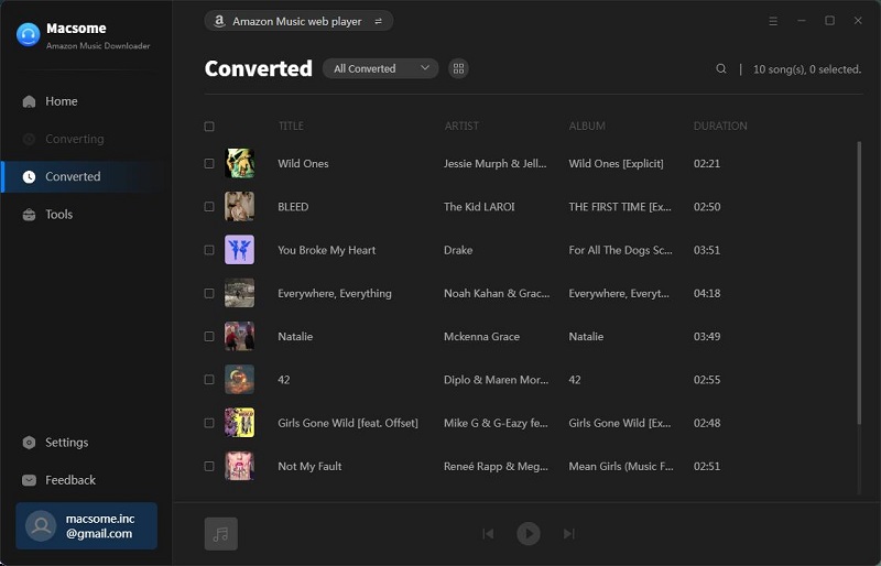 find the converted Amazon music mp3 files
