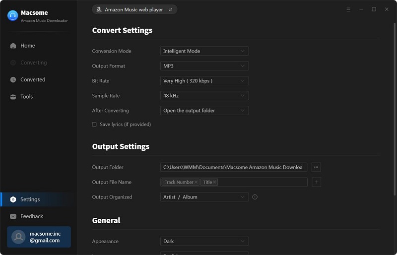 Set MP3 as the output format