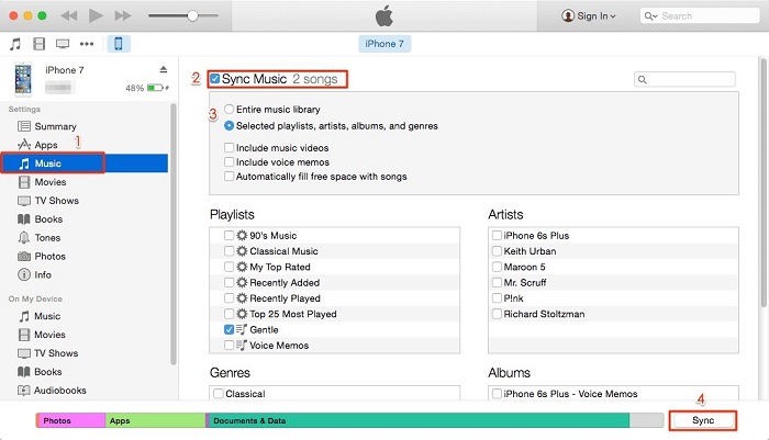 Sync Music to iPhone on Mac