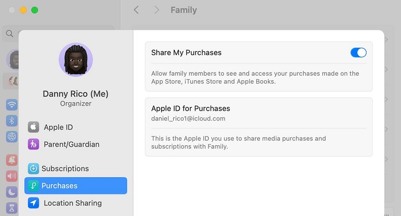Use the Same Apple ID for Family Sharing and Purchases