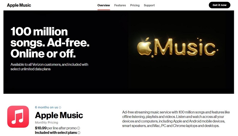 Get up to 6-month free Apple Music for Verizon Unlimited Users