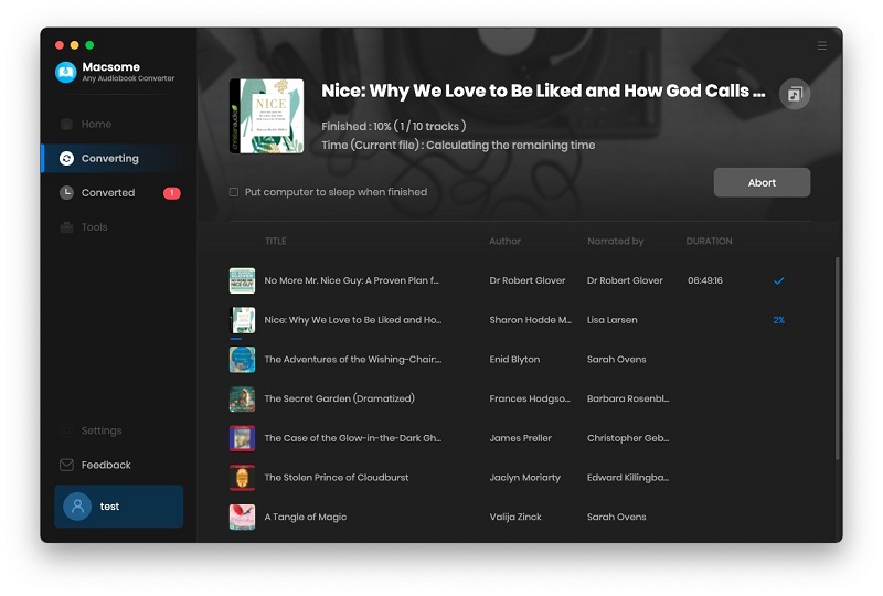 macsome audiobook converter