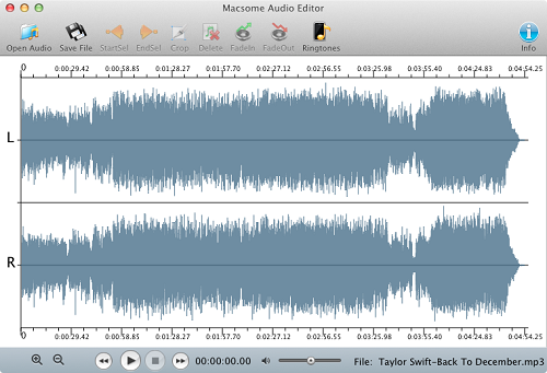 Screenshot of Audio Editor