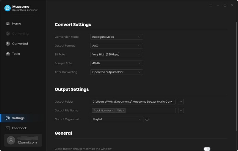 Choose AAC as the output format