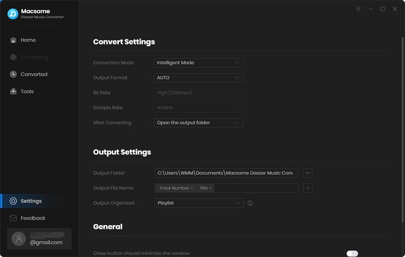 Set output parameters