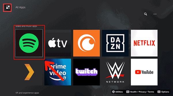 download spotify app on ps5