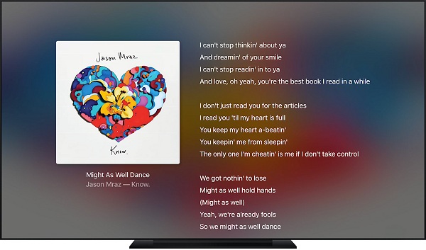 View lyrics On Apple TV