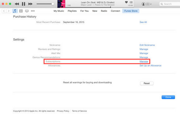 manage apple subscriptions on pc