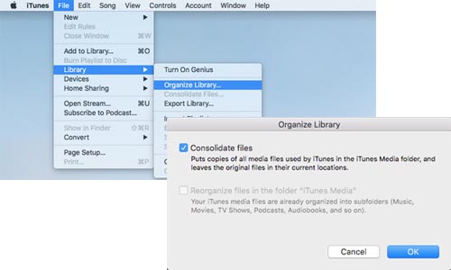 Consolidate iTunes library