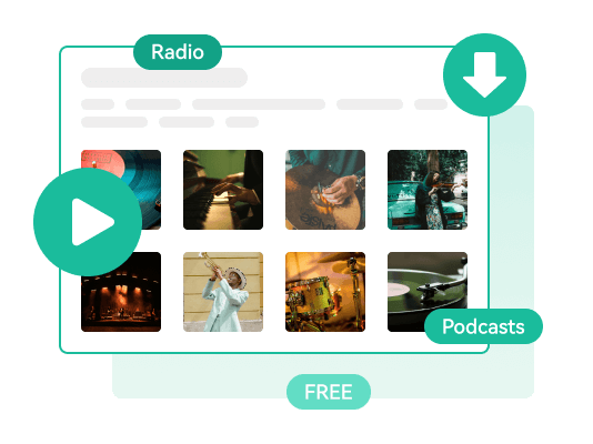 Play and download pocasts and radios for free