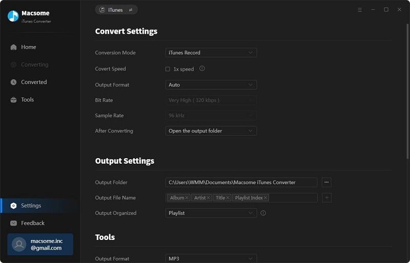 Set MP3 as the output format