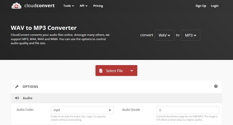 CloudConvert WAV to MP3 Converter