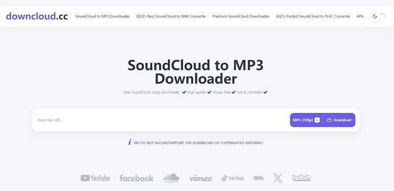 downcloud.cc SoundCloud to MP3 Downloader