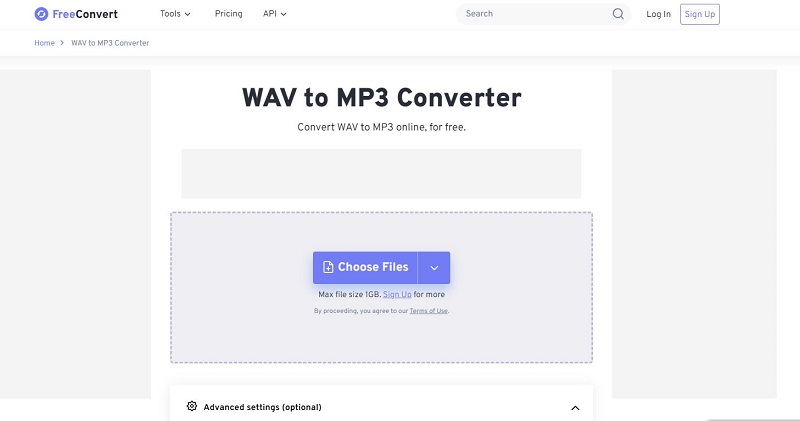 FreeConvert WAV to MP3 Converter