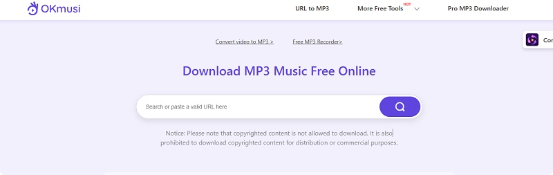 OKmusi online MP3 downloader