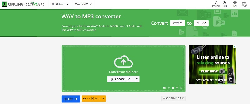 Online-convert WAV to MP3 Converter