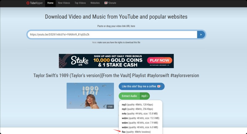 TubeRipper YouTube to FLAC Converter