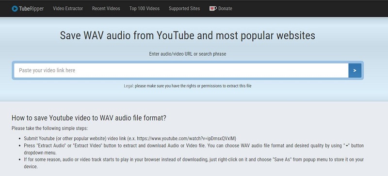 TubeRipper YouTube to WAV Downloader