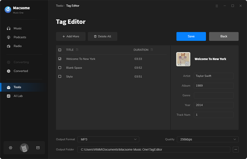 tag editor