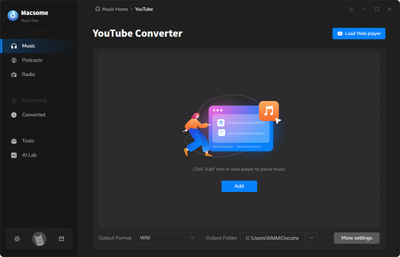 Download Music from YouTube to WAV