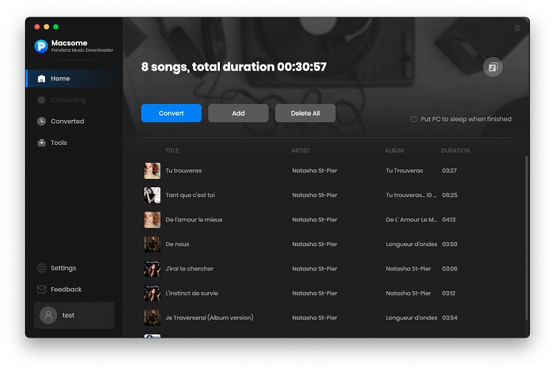 Add songs, playlists, albums, or podcasts from Pandora