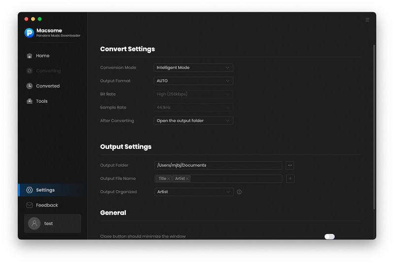 Set the output format