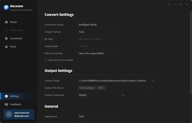 Set the output format