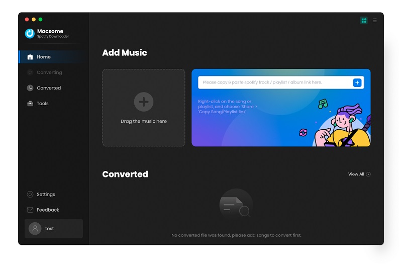 Interface of Spotify Downloader for mac