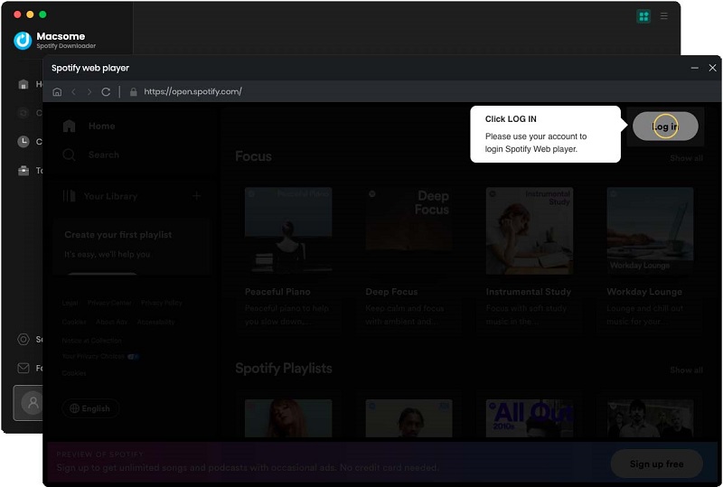record music from Spotify web player