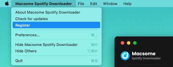 Register Spotify Downloader for Mac