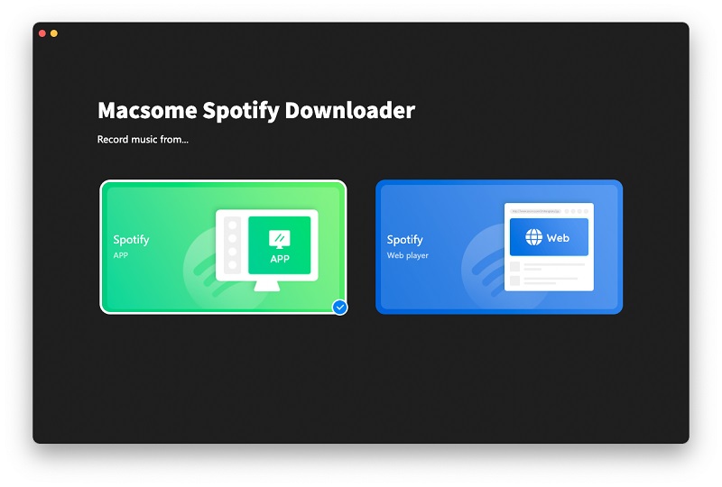 startup page of Spotify Downloader for mac
