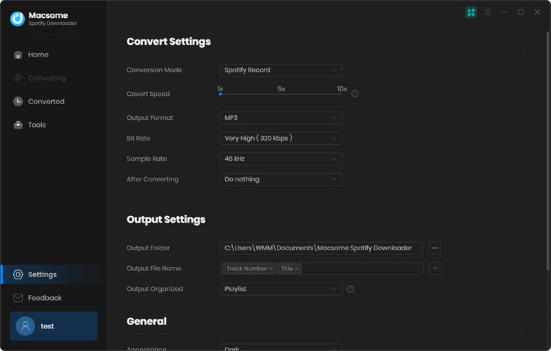 set MP3 or WAV as output format