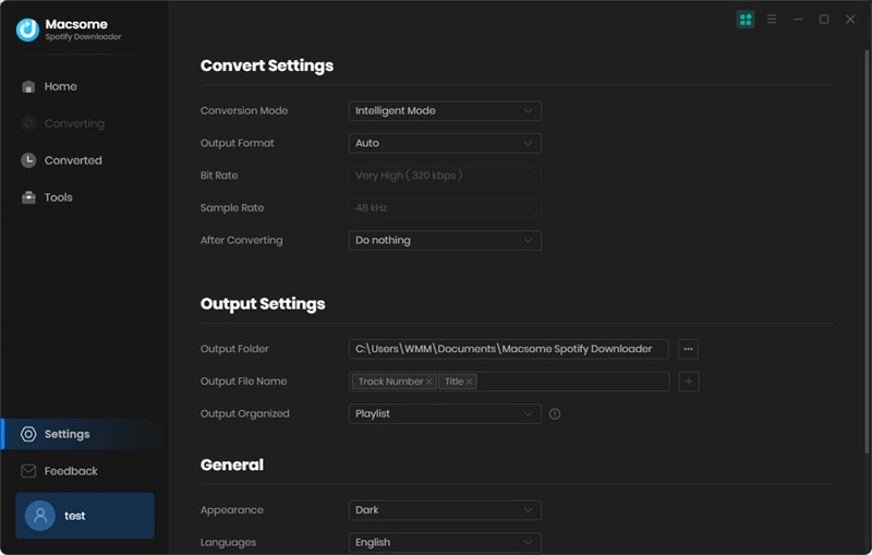 Set the output format