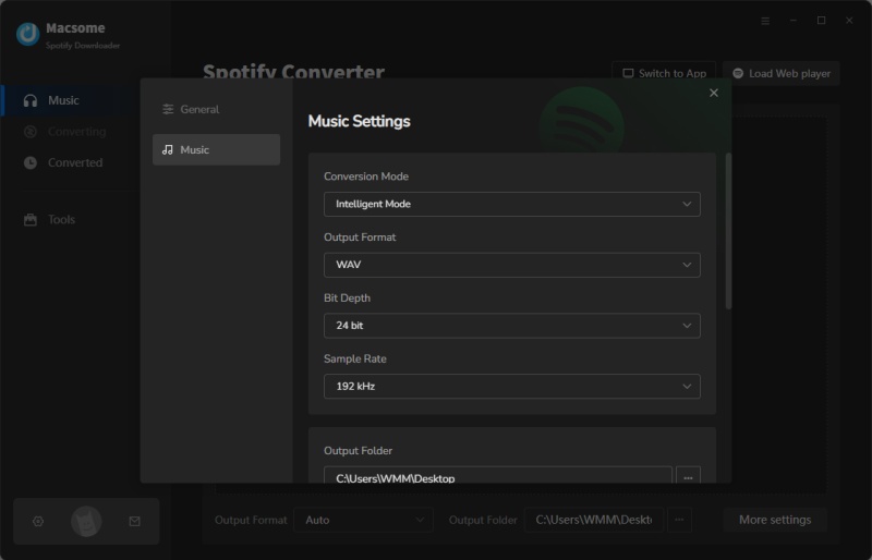 How to Convert Spotify to WAV format with Macsome Spotify Downloader