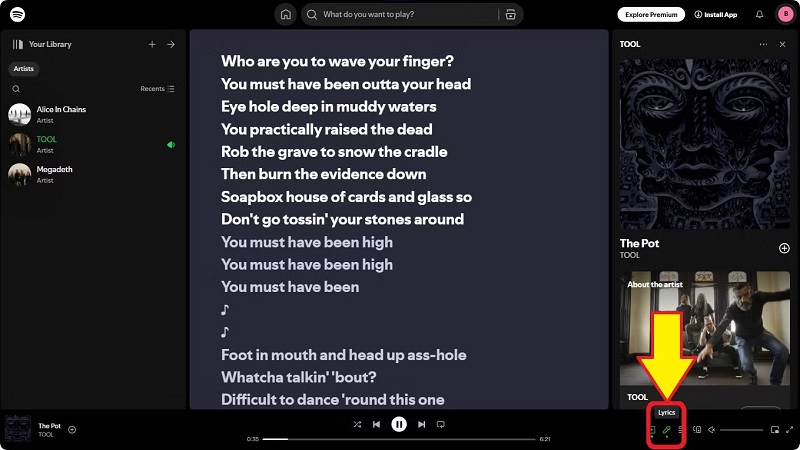 use Spotify Karaoke on desktop