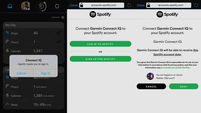 Spotify best sale offline garmin