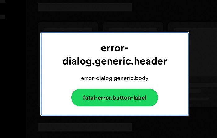Fix 'Error Dialog Generic Header Body' On Spotify