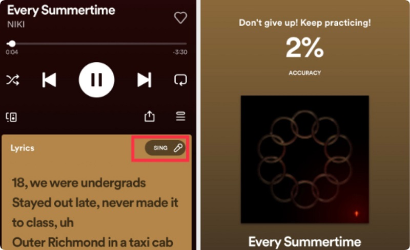 use Spotify Karaoke on mobile