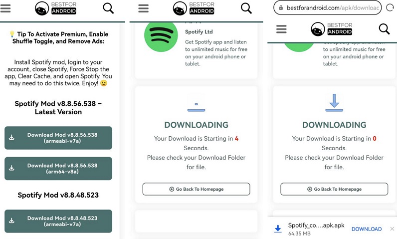 Download Spotify Premium APK on Android