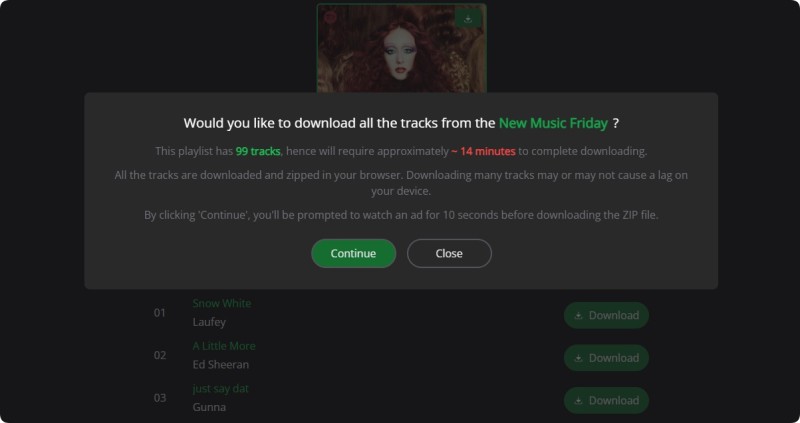 Download Spotify songs with SpotifyDown