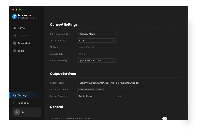 Set the output format