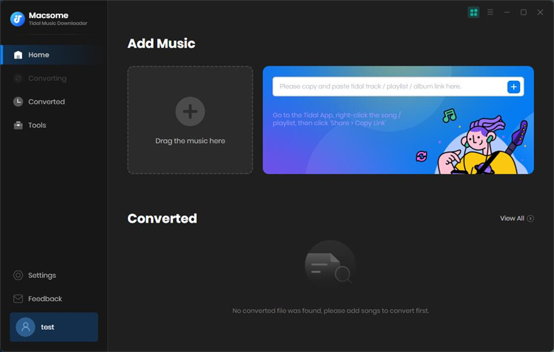 Interface of macsome tidal Downloader