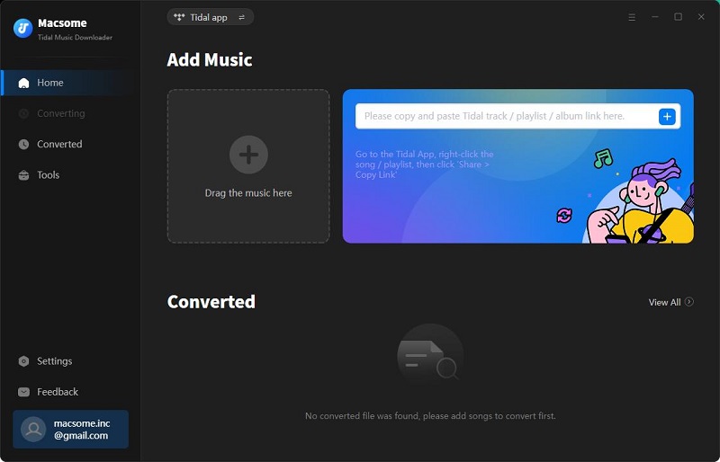 interface of macsome Tidal music downloader