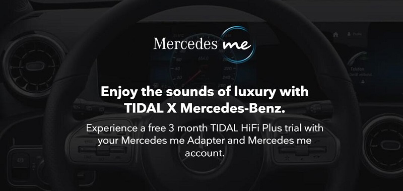 Get 3-month Tidal free trial via Mercedes-Benz