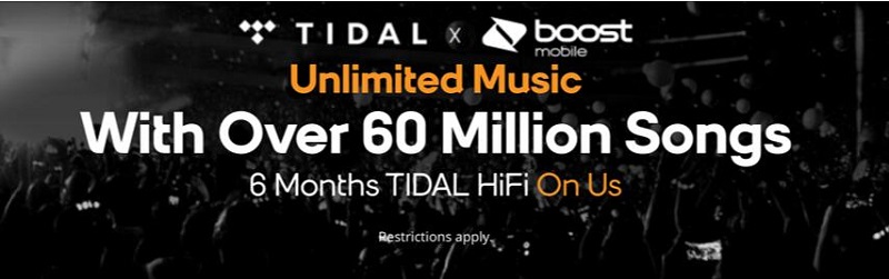 Get Tidal for free with Boost Mobile