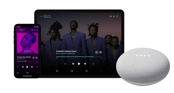 Google home mini play music best sale without subscription