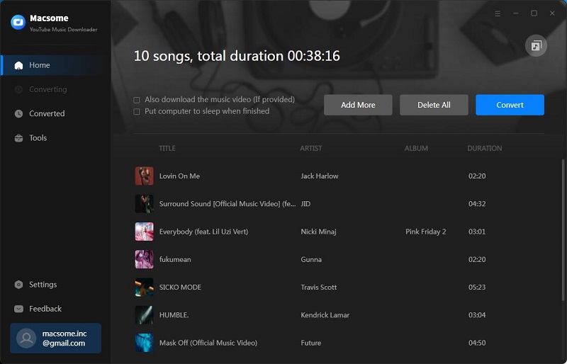 Add YouTube Music from other playlists