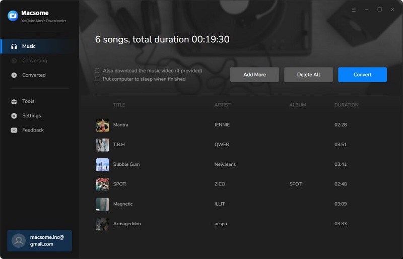 Add YouTube music